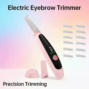 Ultrasonic Hair Trimmer for Women, Body Hair Remover, Silent Low Vibration, Multi-Head Replacement, Portable Precision Grooming, Face Lip Hair Removal