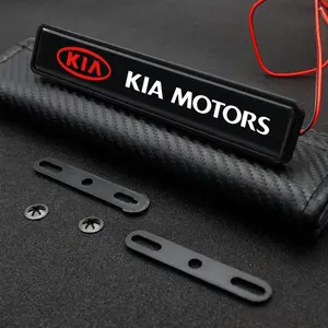 LED Front Grille Emblem for Kia Rio Sportage R K3 K4 K5 Ceed Sorento Cerato Soul K2, Car Decoration Accessories, Car Decals