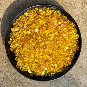 Natural Citrine Yellow Quartz Crystal Gravel Tumble Stones