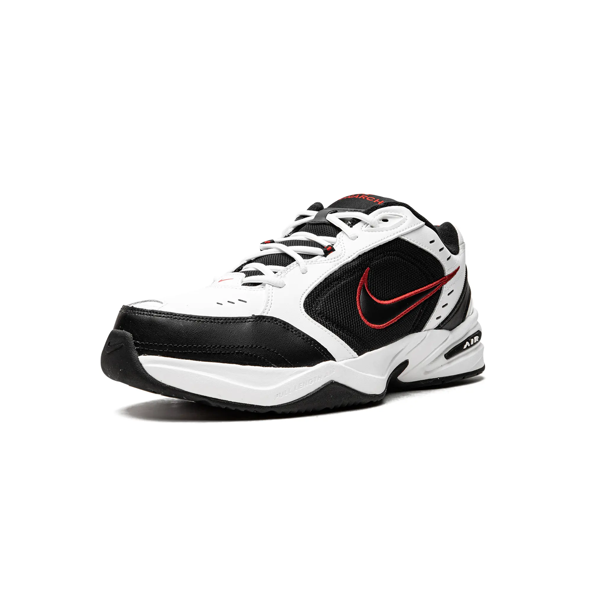 Men\'s Nike Air Monarch IV White Black Red Trainer Walking Shoes Sz 8 416355-101 4E) WIDE Mens NIKE Air Monarch IV Wide White/Black/Red  main image 4