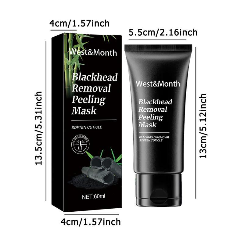 Bamboo Charcoal Facial Mask Deep Cleansing Pore Strips - Blackhead & Acne Treatment for Nose and Face, Oil Control & Anti-Blemish Care, 50g Skincare Gentle Nourishing Peel Radiant Sensitive Comfort Skin Repair Blemish Defense & Skin Repair