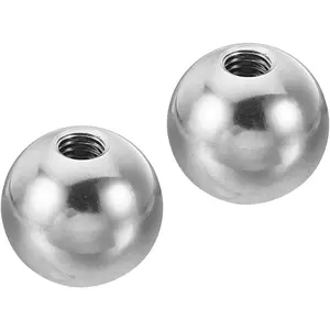 M6x20mm Ball Nuts Knob, 2 Pack Female Thread 304 Stainless Steel Round Blind Hole Screw Cap Cover for Lighting Machinery DIY Decoration, Silver