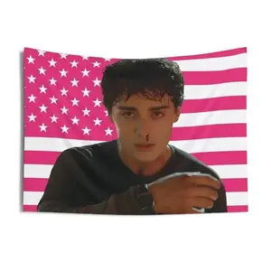 Will Byers Pink American Flag Tapestry – Indoor Wall & Room Decor