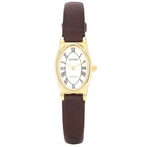 Cendre Emmeline Watch in Gold & Espresso Croc
