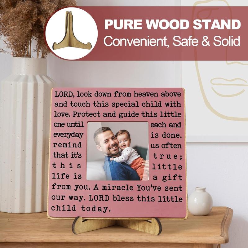 First Time Dad Gifts from Daughter Wife - New Dad Picture Frame for Father's Day, Birthday, Christmas, Valentine's Day - Daddy to be and Me 4x4 Girl Dad Frame for Expecting Father