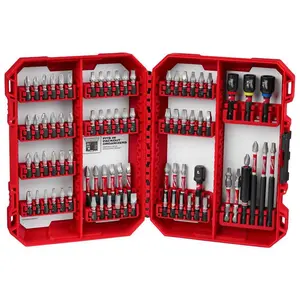 Milwaukee SHOCKWAVE Impact-Duty Alloy Steel Screw Driver Bit Set 80-Piece Ultimate Fit Less Stripping Wear Guard Tip for Professional Use