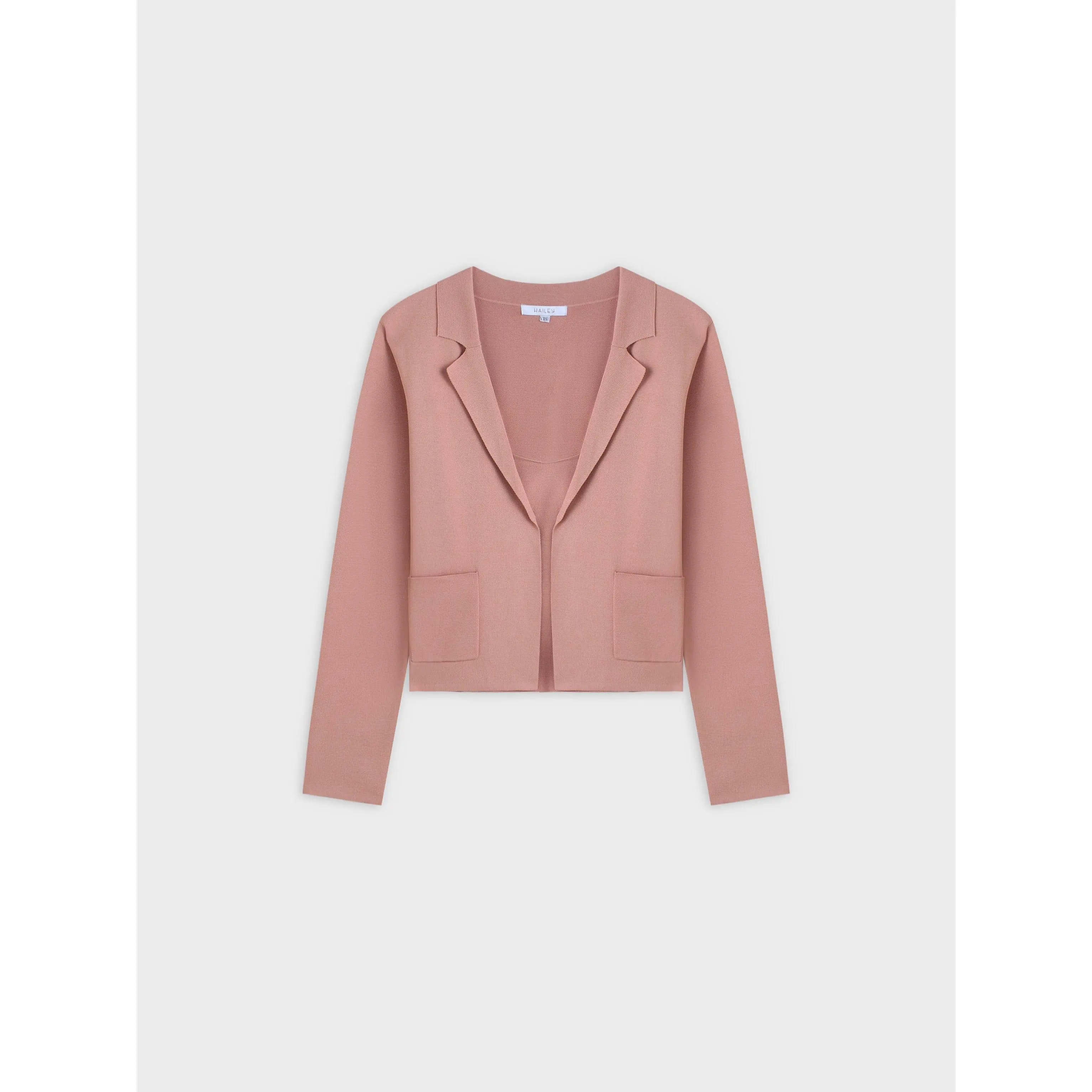 KNIT BLAZER-DUSTY ROSE