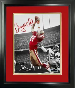 Dwight Clark "The Catch" 49ers Facsimile Engraved Auto Photo Holo- POSTER NO FRAME