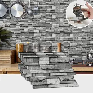 Self-adhesive faux marble ceramic tile wall decals, waterproof and oil-resistant marble backsplash wallpaper, easy-to-clean and heat-insulating wallpaper suitable for kitchens, bathrooms, living rooms, dining areas, and decorative zones