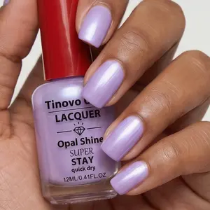 Tinovo Uno 12ml Opal Shimmer Lavender Radiant Fast Dry Nail Polish: Quick-drying and ultra-long-lasting, this shade brightens your complexion and adds a touch of elegance to everyday looks. With its natural shimmer, it complements a variety of styles.