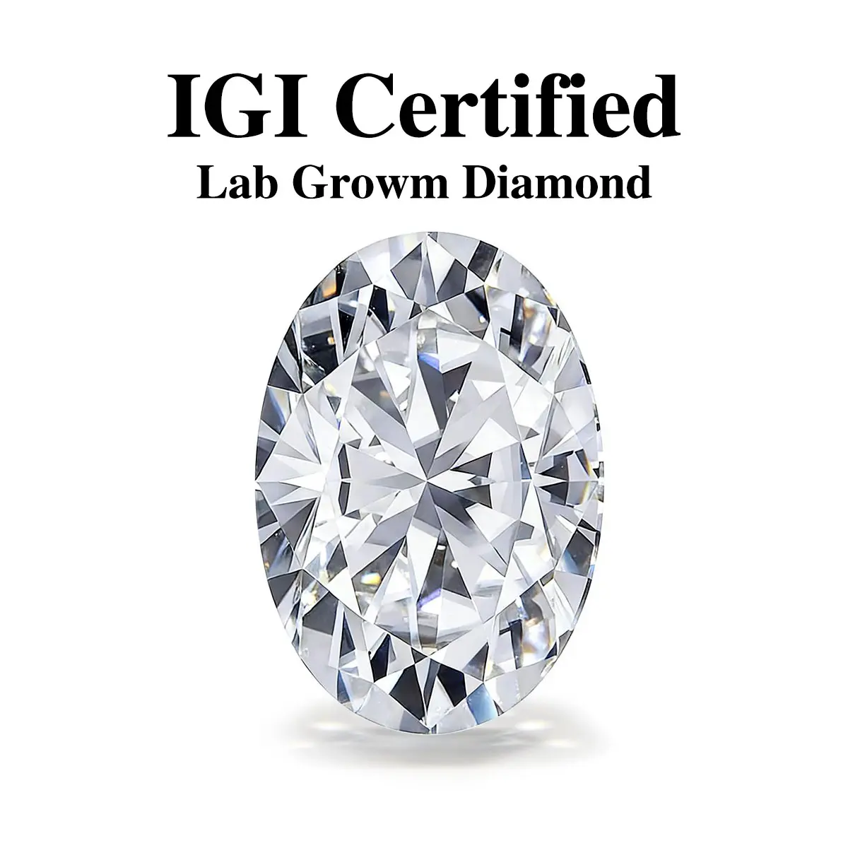 IGI Lab Grown Diamond Oval Cut Engagement Ring for Women, Solitaire Diamond Ring, 14K Gold Wedding Ring, Elegant Bridal Jewelry Gift
