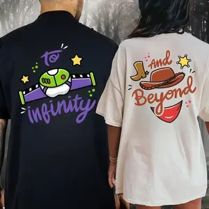 To infinity and Beyond T-shirt, Funny Couple Matching Shirt, Couple Ideas Shirt Sweatshirt Hoodie Cotton Fabric invincible