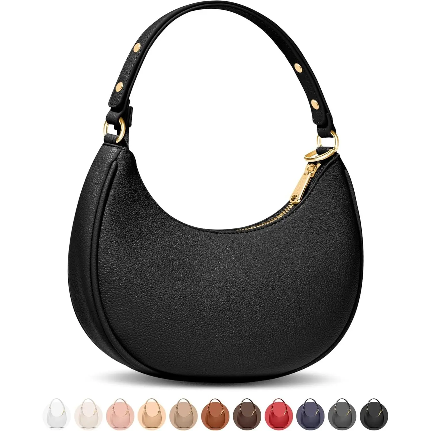 Crescent Bags For Women with RFID Protection, Half Moon Clutch Purses for Women with Anti- Clip for Extra Safety