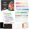 Shuttle Art Automatic Ink Control Acrylic Paint Markers, 24/36/60/96 Colors Brush Tip Acrylic Paint Pens for Rock Painting, Ceramic, Wood, Canvas, Glass, Stone, Fabric, Card Making, DIY & Art Supplies,modelpaintingmarkers,Pastel,Metallic,Storage Box,Craft