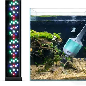 360GPH Electric Aquarium Gravel Cleaner and  Mode 24/7 Timer LED Aquarium Light
