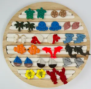 Enchanted Coastal | Beach | Sea | Vacation Polymer Clay Stud Collection