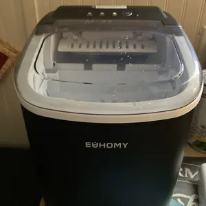 Product Review of EUHOMY Ice Maker Countertop with Handle, 26lbs in 24Hrs, 9 Ice Cubes Ready in 6 Mins, Auto-Cleaning Portable Ice Maker with Basket and Scoop, for Home/Kitchen/Camping/RV. (2024 New Silver) Utensils from j**e
