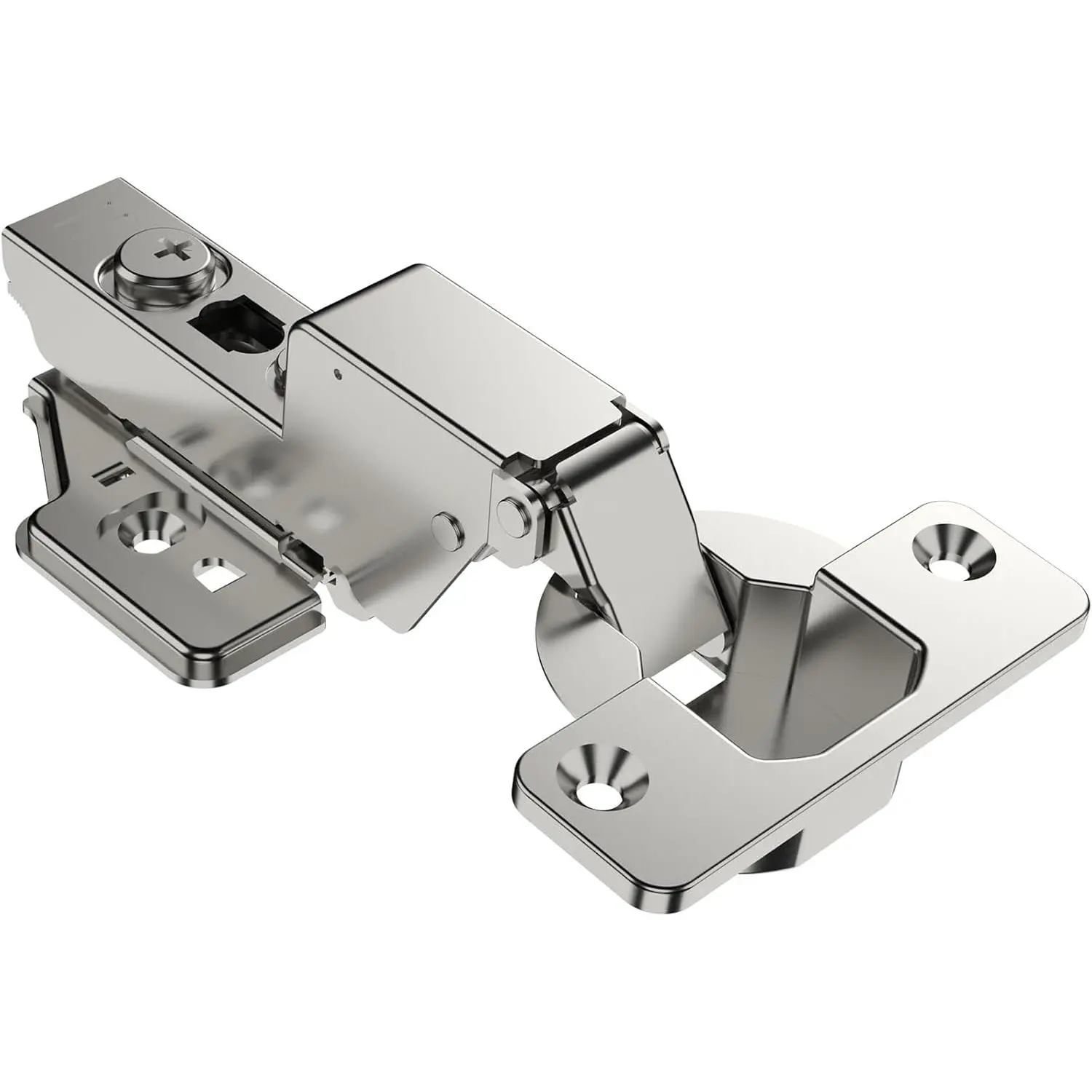 10-Pack Euro Concealed Cabinet Hinges, 95 Inset Frameless Hardware, 45mm Soft-Close Adjustable Slow-Shut, Easy-Mount Base, Clip-Plate, Crash-Prevention Heavy Door Replacement