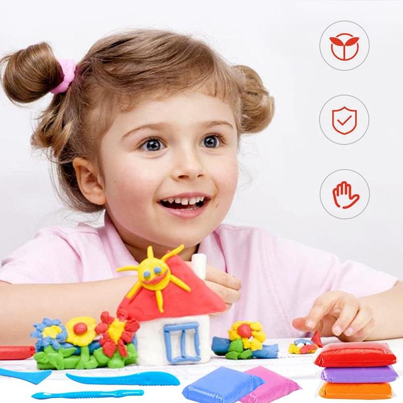 24 Color Air Drying Clay Set, ultra light clay belt carving tool - perfect for DIY crafts and novelty toys