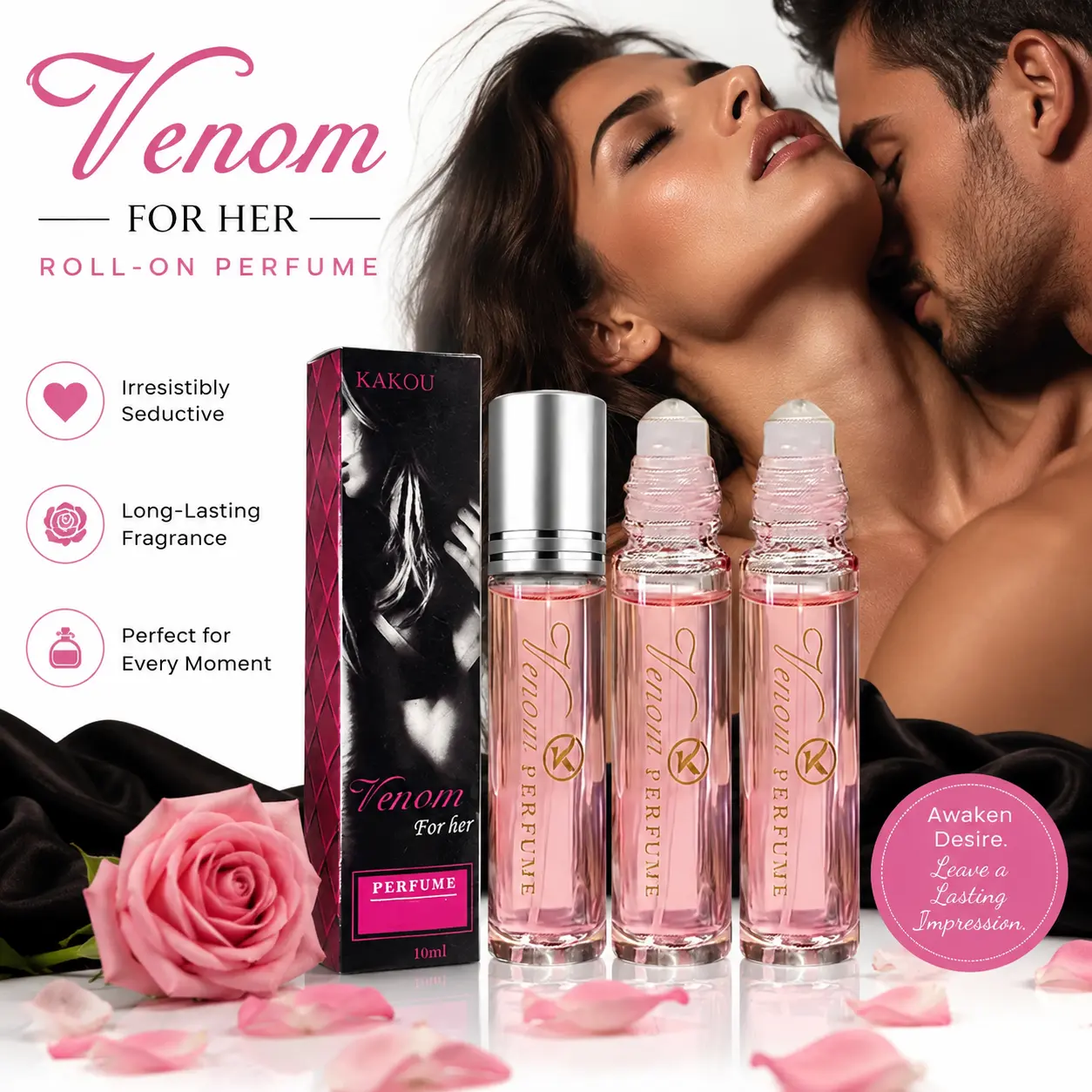 Unisex Perfume with Pheromones, Long-Lasting Floral Sweet Fragrance, Elegant Daily Wear Fragrance for Women, Single Item, Women's Perfume, Smelling Good, Adults, 4–6 Hours, Pheromones Perfume Women