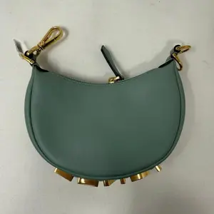 Pre-owned FENDI Calfskin leather Mini Bags Fendigraphy Mini Leather Green | B21 72
