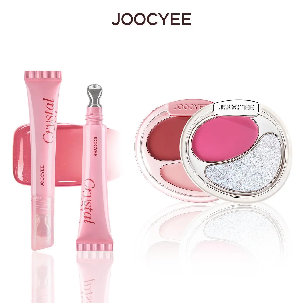 [LIVE] JOOCYEE Dual Color Blush, Glossy & Crystal Lip Gloss D261 D262 653 651 Makeup Long-Lasting Hydrating Lipstick