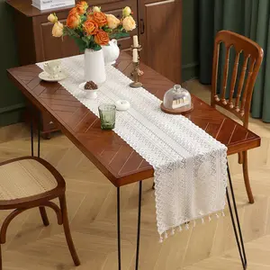 Boho Style Lace Table Runner, Vintage Table Runner, Table Decoration Supplies for Home Kitchen Dining Room, Home Decor