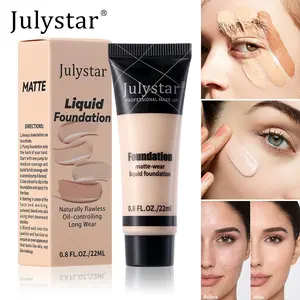 22ML Oil-Control Matte Natural Sheer Foundation, Long-Wearing, Multiple Shades, Perfect for All Skin Types, Ideal for Daily Use