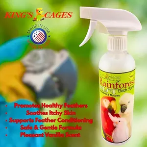 Kings Cage Rainforest Mist Bath Spray for Cockatoos and Macaws 17oz.