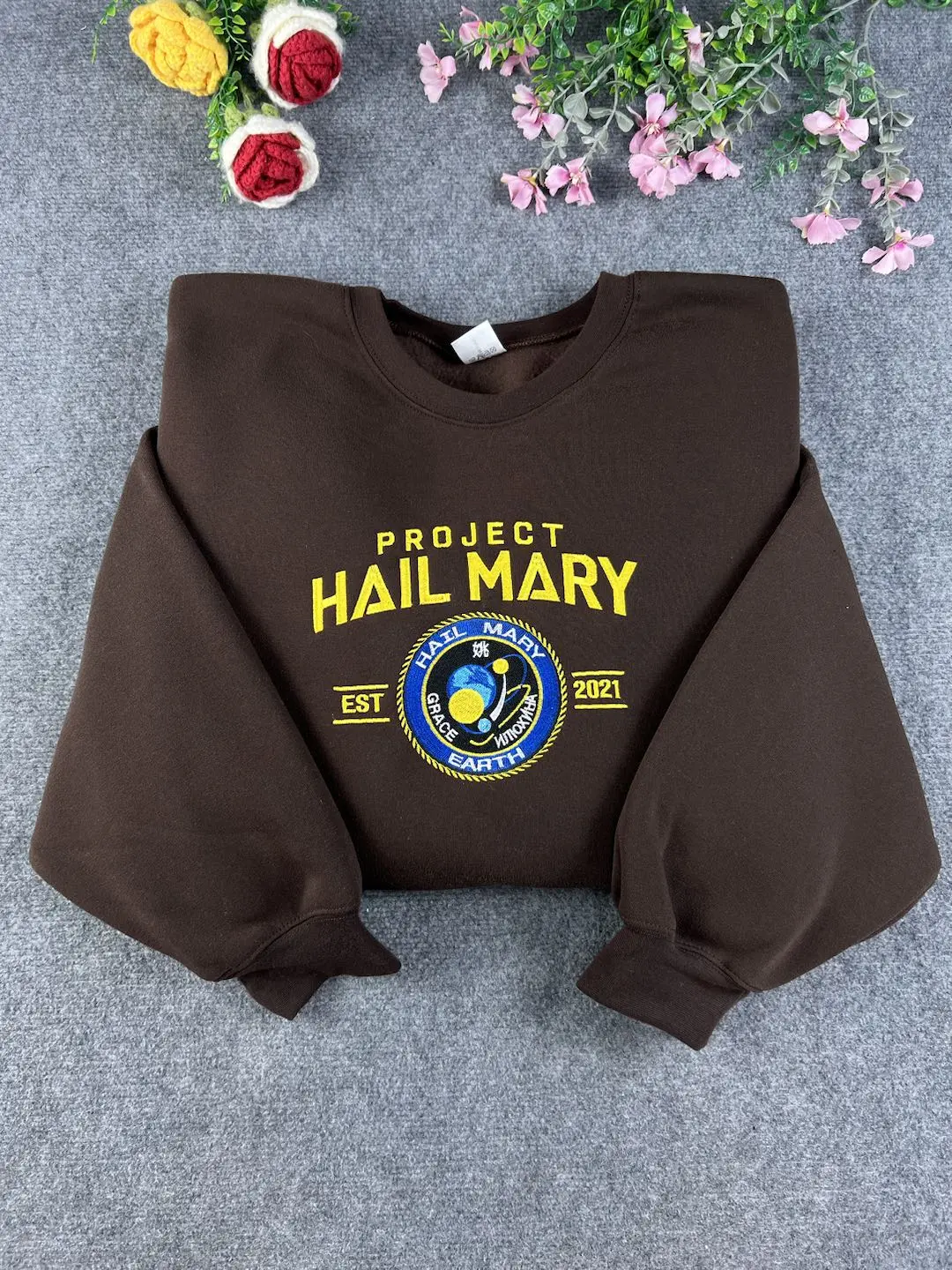 Embroidered Project Hail Mary Sweatshirt, Amaze Amaze Amaze Rocky Sci Fi Shirt, Bookish Shirt, Astronaut Lovers Gift