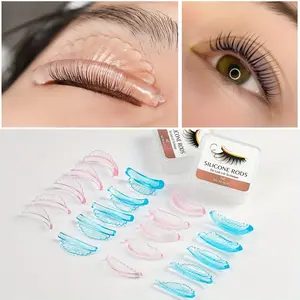 10pcs 5-Size Silicone Curler Pads, Self-Adhesive Soft Shell Lash Lift Rods, Cosmetic Eyelash Curling & Lifting Makeup Beauty Tool