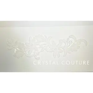 White Embroidered Floral Applique