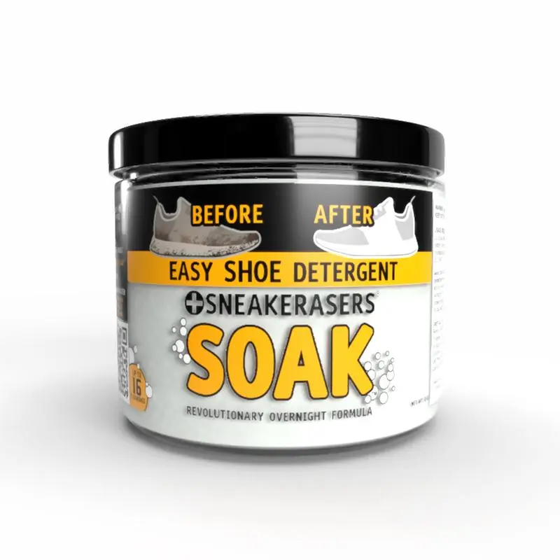 Sneakerasers Soak - Easy Sneaker Detergent for Cleaning Shoe Mesh, Cloth, and Fabrics Does not apply