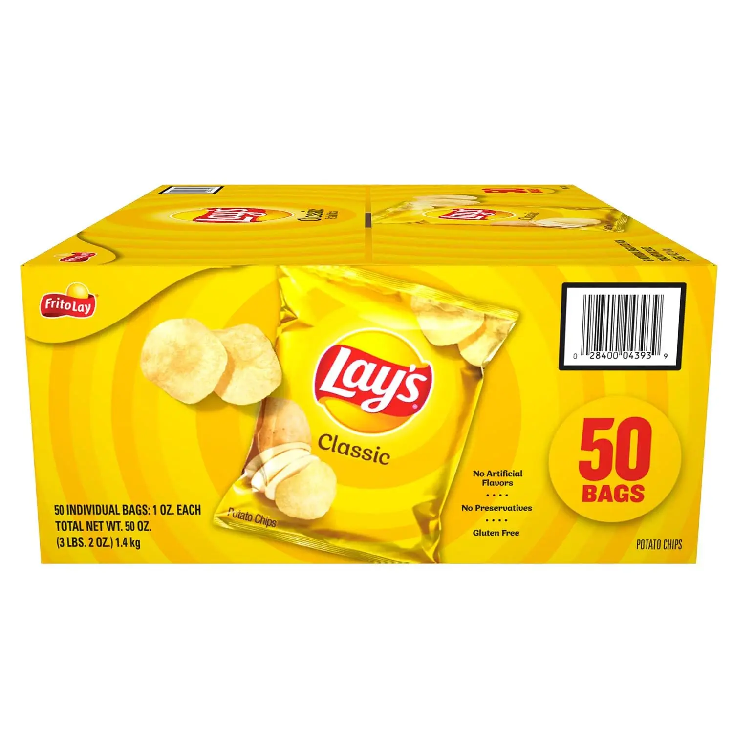 Potato Chips, Lay's Classic, 1 oz, 50-count
