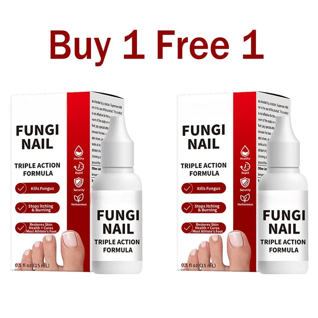 【Buy 1 Get 1 Free】Toenail Fungus Repair, Antifungal Solution for Toenail or Fingernail, Triple Action Formula for Remove Fungal, Repair and Renewal Damaged Nails, 0.5 Fl Oz Therapy