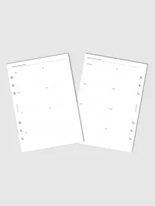 Grocery Meal Planner Inserts - Monthly Format, Standard Pages, Suitable for Meal Planning and Organization