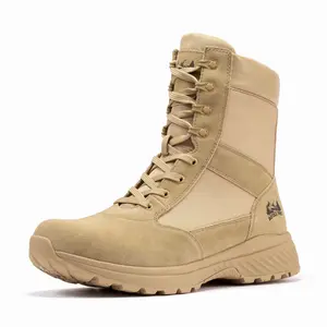 Botas Pro Tactical Boots for Men with Side Zipper, 8 inch Outdoor Military Work Hiking Boot(BP701-703)