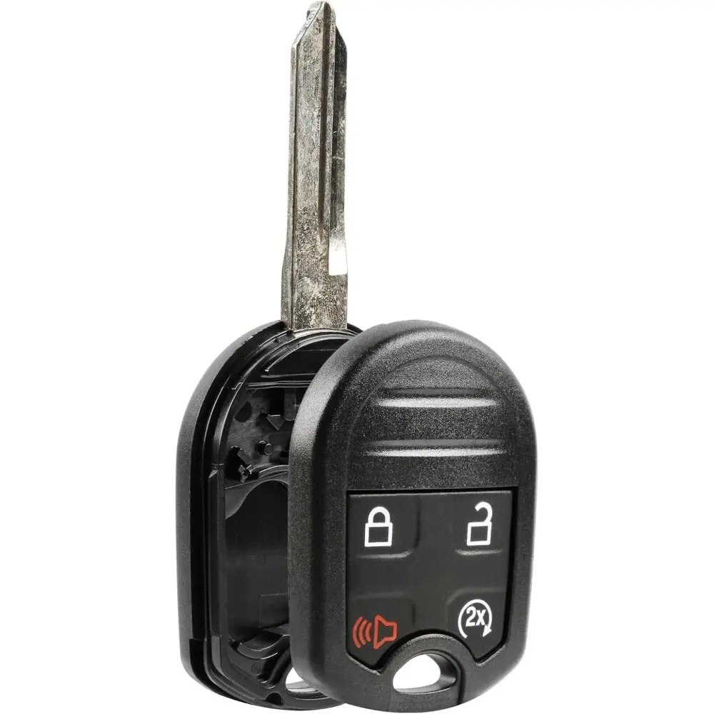 4-Button Replacement Car Key Case Cover for 2011-2016 Ford F150, Ford Explorer, Lincoln Navigator - Compatible with CWTWB1U793, 164-R8067, 5912561 Car Key Covers, Compatible With Lincoln Navigator