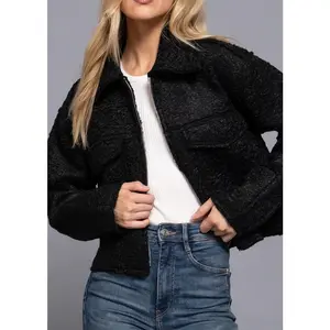 ELEANOR BLACK BOUCLE SHORT JACKET