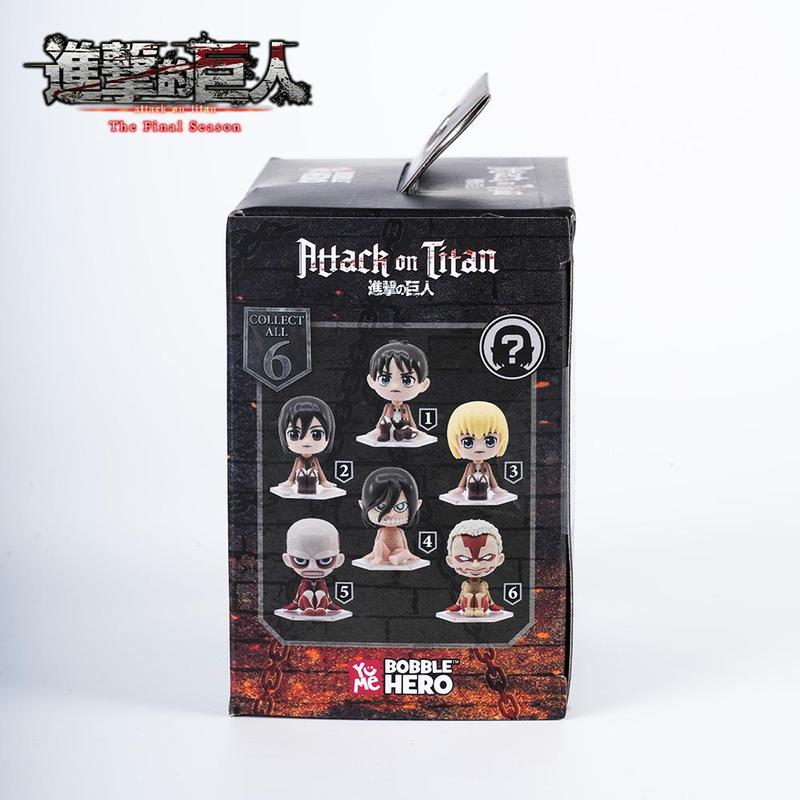 Attack on Titan Blind Bag Keyring/Blind Box Figure 1pc Random One Officially Licensed 3D Cartoon Mystery Anime Keychain Bag Clip Table Decoration Armin Eren Mikasa Levi Hange Christmas Halloween Friends Birthday Anniversary Gifts Limited Edition Accessory