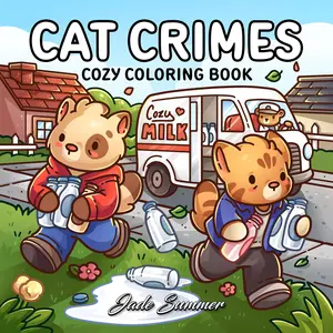 Cat Crimes: Cozy Coloring Book for Adults and Teens with Funny Scenes for Cat Lovers