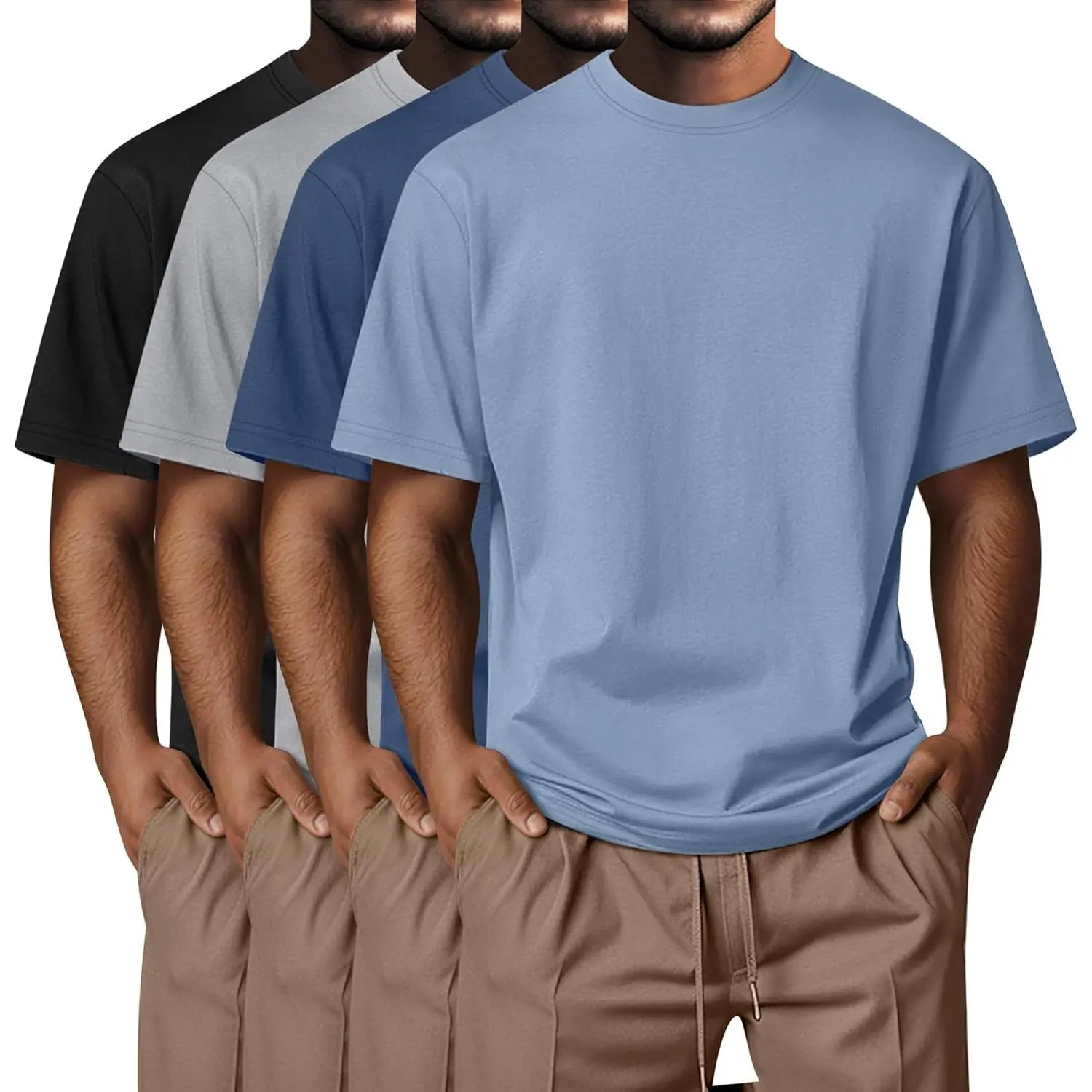 Black, Haze Blue, Light Haze Blue, Light Gray