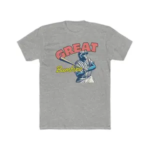 The Great Bambino Cotton Crew Tee, Retro Babe Ruth, Baseball Legends, Gift for Baseball Fan, Graphic MLB Shirt, Sandlot Reference