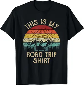 100% Cotton This Is My Road Trip Shirt RV Vacation Travel Camper T-Shirt