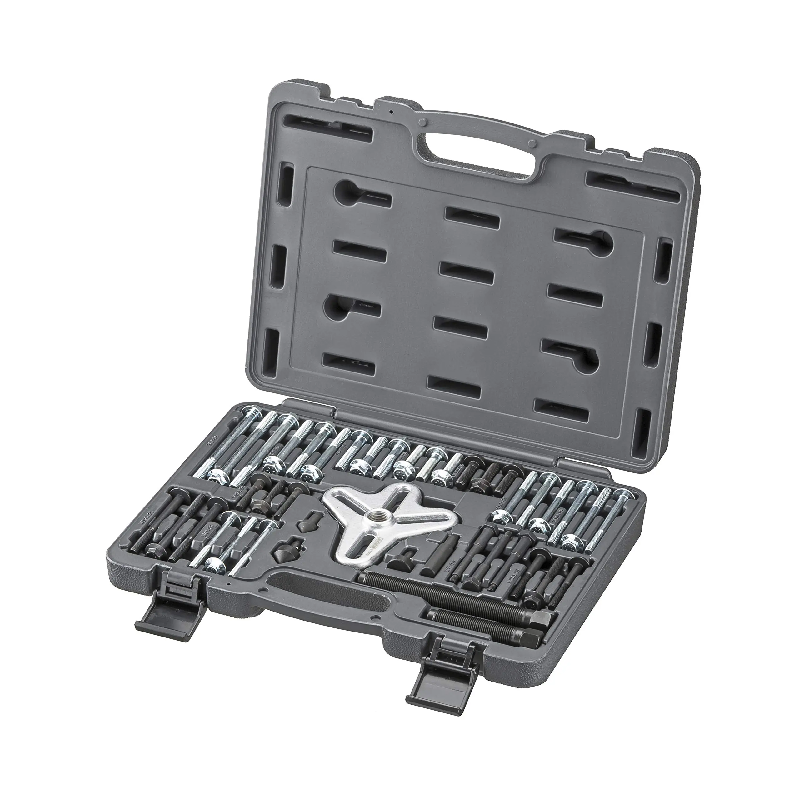 43-Piece Harmonic Balancer Puller Set - Use with Harmonic Balancers, Steering Wheels, Crankshaft Pulleys and Gears - Works with Most Cars, Pickups, and SUVs