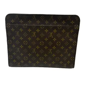 Pre-owned Louis Vuitton Vintage Monogram Document Pouch Clutch Handbag