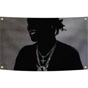 Hip Pop Music Album Tapestry Ken American Rapper Carson 3x5 FT Polyester Fiber Vibrant Design for College Dorm Room Decorations Rock Wall Hanging Gift