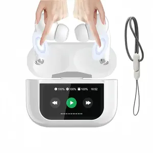 NewYear A9PRO Wireless In-ear Design Bluetooth-compatible Earbuds with Active Noise Cancelling  for iPhone Android Multi-Functional  Full Color Display Touch Screen selfies, EQ, finding lost buds 8hr playtime Lightweight, comfy, ready for anything