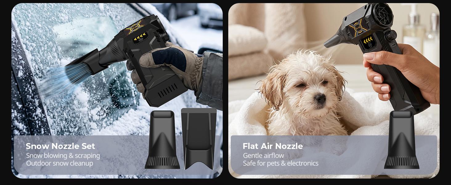 Cordless Electric Air Duster - 150000RPM High-Speed Turbo Jet Handheld Fan, 8000mAh High-Capacity Rechargeable Plastic Portable Dust Cleaner, Built-In Lithium Ion Battery for PC Keyboard, Car Interior