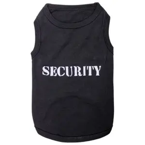 Security Black Embroidered Dog T-Shirt